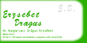 erzsebet dragus business card